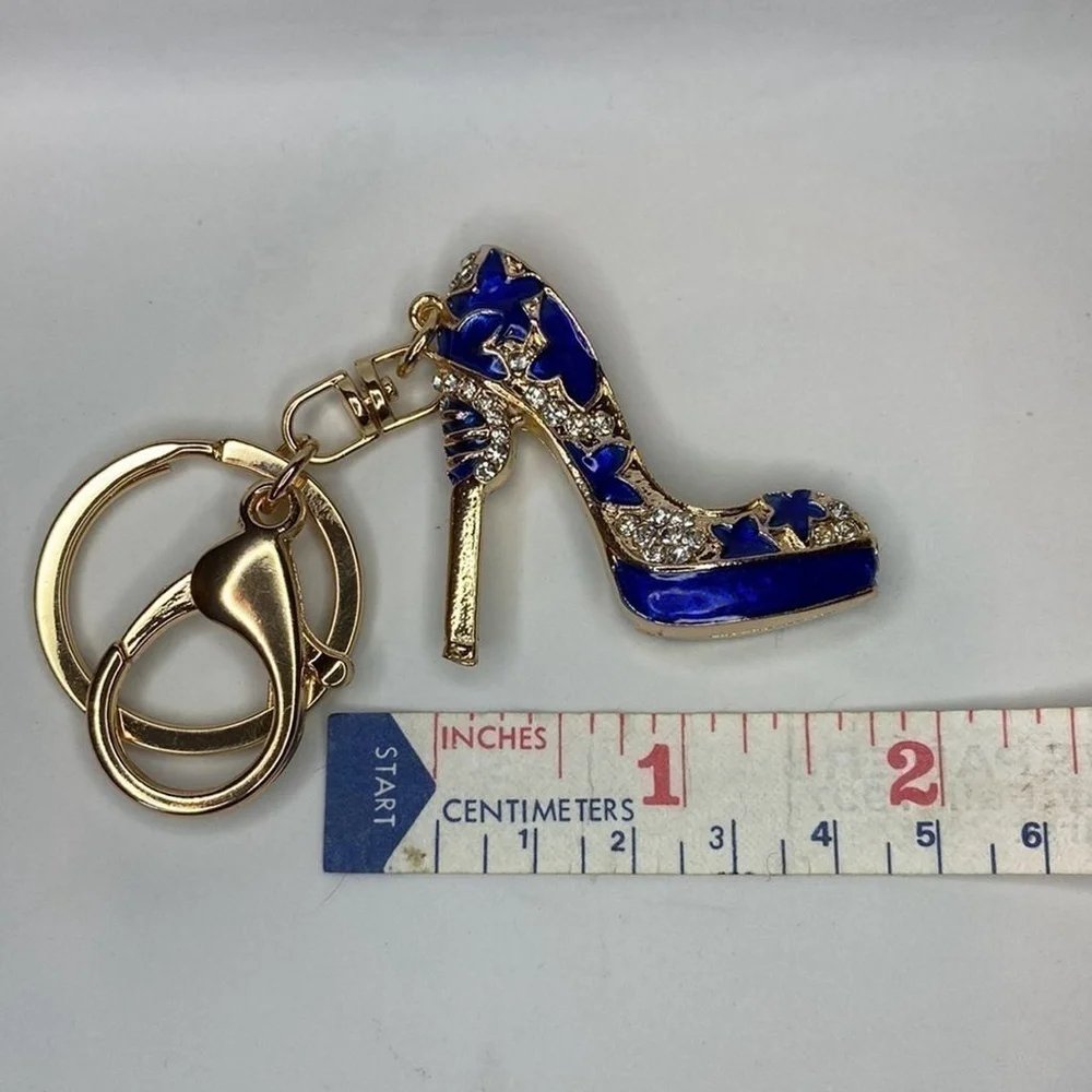 BLUE & GOLD HEEL KEYCHAIN ✨✨✨